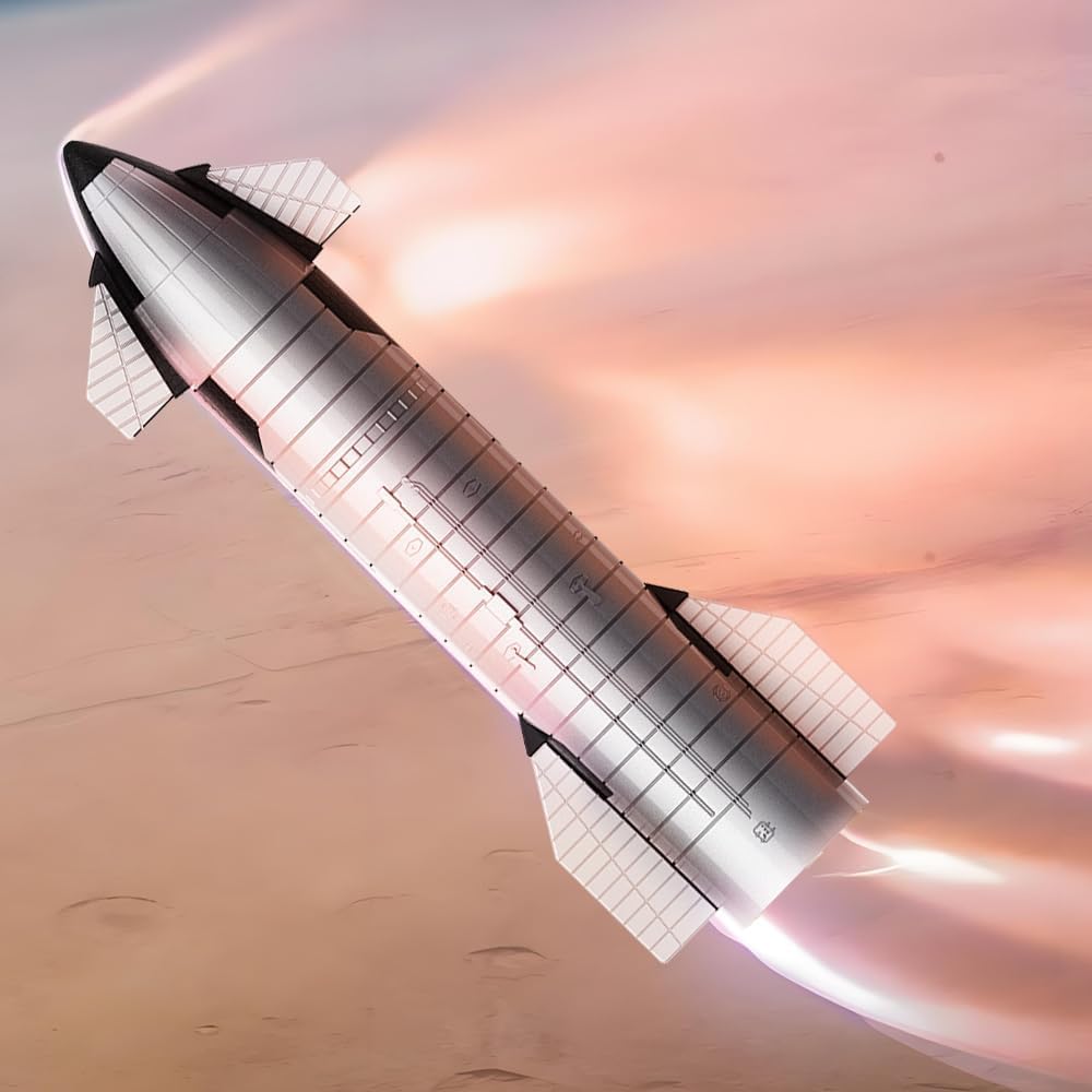 Maquette SpaceX Starship échelle 1/400 - Fusée Avec Booster - Modèle NASA - 37,1 Cm - Cadeau Adulte Passionné D'espace