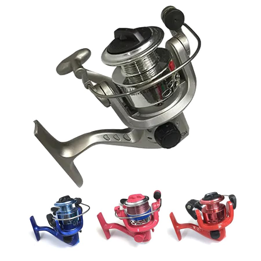 Pack caña de Pescar ¡¡3,6 Metros de Larga!! | Combo de Pesca Deportiva Desde Orilla, Playa o Rocas con Carrete Spinning T-1000, 100m de Hilo, anzuelos y plomos