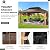 YOLENY 12'x16' Hardtop Gazebo, Wood Grain Aluminum Frame Outdoor Gazebo with Double Galvanized Steel Roof, Permanent Metal Pavilion with Curtains and Nettings for Patio, Backyard, Deck and Lawns