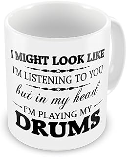 in My Head I'm Playing My (Drums) Funny Novelty Gift Mug