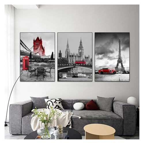 Cuadro de lienzo del Big Ben para transformar habitaciones modernas fácilmente 3