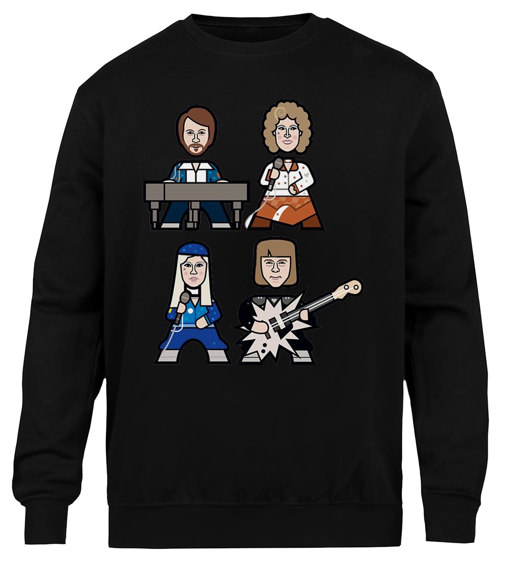 Svezia 1974 Sweatshirt Nera Unisex Eco-Friendly Unisex Black Sweatshirt Eco-Friendly Crewneck