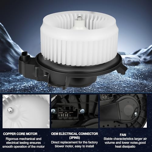 Image of 700249 AC Blower Motor with Fan Compatible with Toyota Prius Corolla 2009 2010 2011 2012 2013 2014 2015 2016 2017 HVAC Heater Blower Motor Replaces# 87103-02190, 87103-OR020, 8710302260, 87103-02210