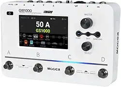 Mooer Pedaleira Multiefeitos GS1000 Branca | para Guitarra, 350 Efeitos, Simulações de Amplificador, Tela Touch de 5", Interface de Áudio USB-C, Bluetooth, MIDI, EQ com IA, Groove Station, Looper