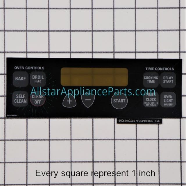 Allstar Appliance Parts WB27T10587 Oven Overlay
