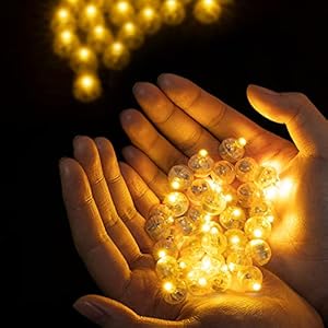 Richaa 100 Stück LED Ballons Lichter Mini LED Licht Bunt Beleuchtung für Papierlaternen Ballons Hochzeit Party Blumen…