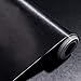 PROHOUS 60 * 500CM Nero Pellicola Adesiva per Frigorifero Carta Adesiva per Mobili PVC Autoadesiva Carta da Parati in Acciaio Inox Pannelli per Lavastoviglie, Cucina, Desktop,Bancone,Armadi,Porte