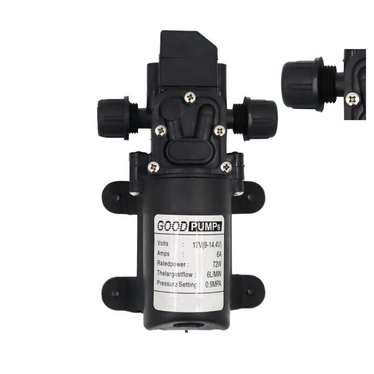 Pompe de puisard submersible DC 12 V 70 W 6 L/min à membrane haute pression Pompe de transfert Pompe auto-amorçante Pompe de puisard submersible DC 12 V 70 W 6 L/min à membrane haute pression Pompe de transfert Pompe auto-amorçante