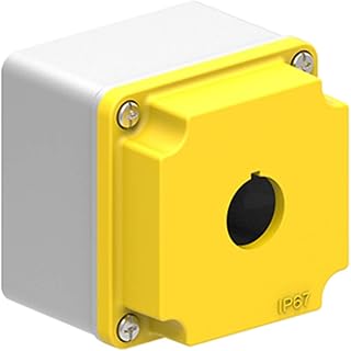 Caja metálica con 1 actuadores, 1 columna y 1 fila de 8 x 7,3 x 8,6 centímetros, color amarillo (Referencia: LPZM1A5)