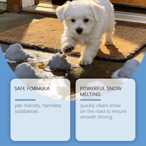 Pet Safe Salt Ice Melt,100ml Fast-Acting Long-Lasting | Driveway Salt Deicer Pet Ice Melt Spray | for Sidewalk Concrete Asphalt Patio Road Deck Outdoor Paw Protection