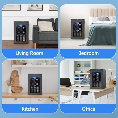 Electactic Wine Cooler Refrigerator with Glass Door, Mini Wine Fridge for Red, White and Champagne, Built-in Wine Cellar, 40-61F Digital Temperature Control, Indoor Use by Electactic - Image 7