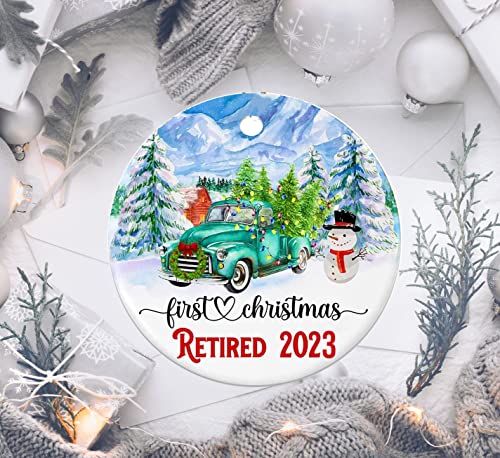 First Christmas Tree Retired Ornament 2023 Retirement Gifts For Women Men (Ceramic 3.5") #TOP1