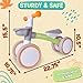 Baby Balance Bike for 1 Year Old Boys Girls 12-24 Month Toddler Balance Bike, Storage Basket, 4 Wheels and Adjustable Seat, Toddler First Bike, First Birthday Gifts