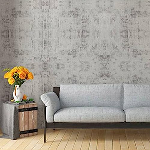 Papel de Parede Adesivo Efeito 3D Cimento Queimado Sala Quarto 3m