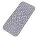 Alfombra de Bañera Antideslizante Alfombrilla de Baño Alfombra para Ducha con Ventosas para Cocina Niños Ancianos, Resistentes al Moho, Antibacterial, Lavable a Máquina, Larga 88 x 40cm (Gris)