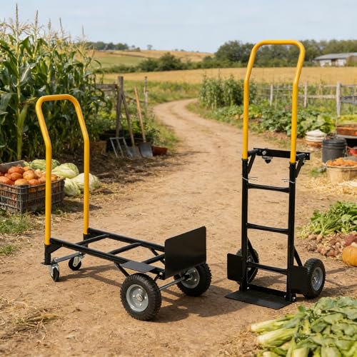Carretilla de mano con ruedas giratorias y capacidad 330 lb miniatura 3