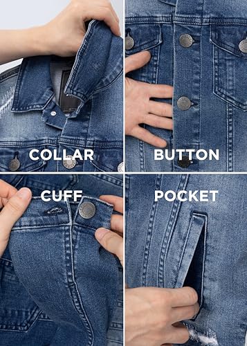 Image of X RAY Boys & Kids Denim Jean Jacket, 100% Cotton & Cotton Flex Washed Fall Outerwear Trucker Casual Jacket for Boys