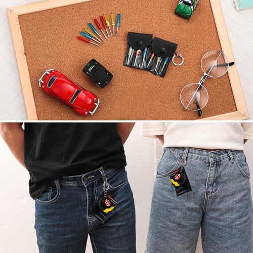 Image of 192 Pcs Mini Screwdriver Tape Measure Keychains Set Mens Gift Bulk for Dad Adult Christmas Tool Birthday Party