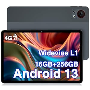 DOOGEE T30S 11 Inch Tablet 2024, 2.4K, 16(6+10) GB+ROM 256GB (TF 1TB), 13MP/8MP Camera Tablet, Android 13, 8580mAh Tablet, 4G-LTE, 2.4GHz&5GHz Wi-Fi Tablet, Face unlocking & Smart PA, Grey