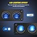 Nilight 3 Gang Rocker Switch Panel 12V Waterproof On-Off Toggle Switches with Blue LED Light Three Pin for Automotive Lights Marine Boat Car Camper Truck Vehicles