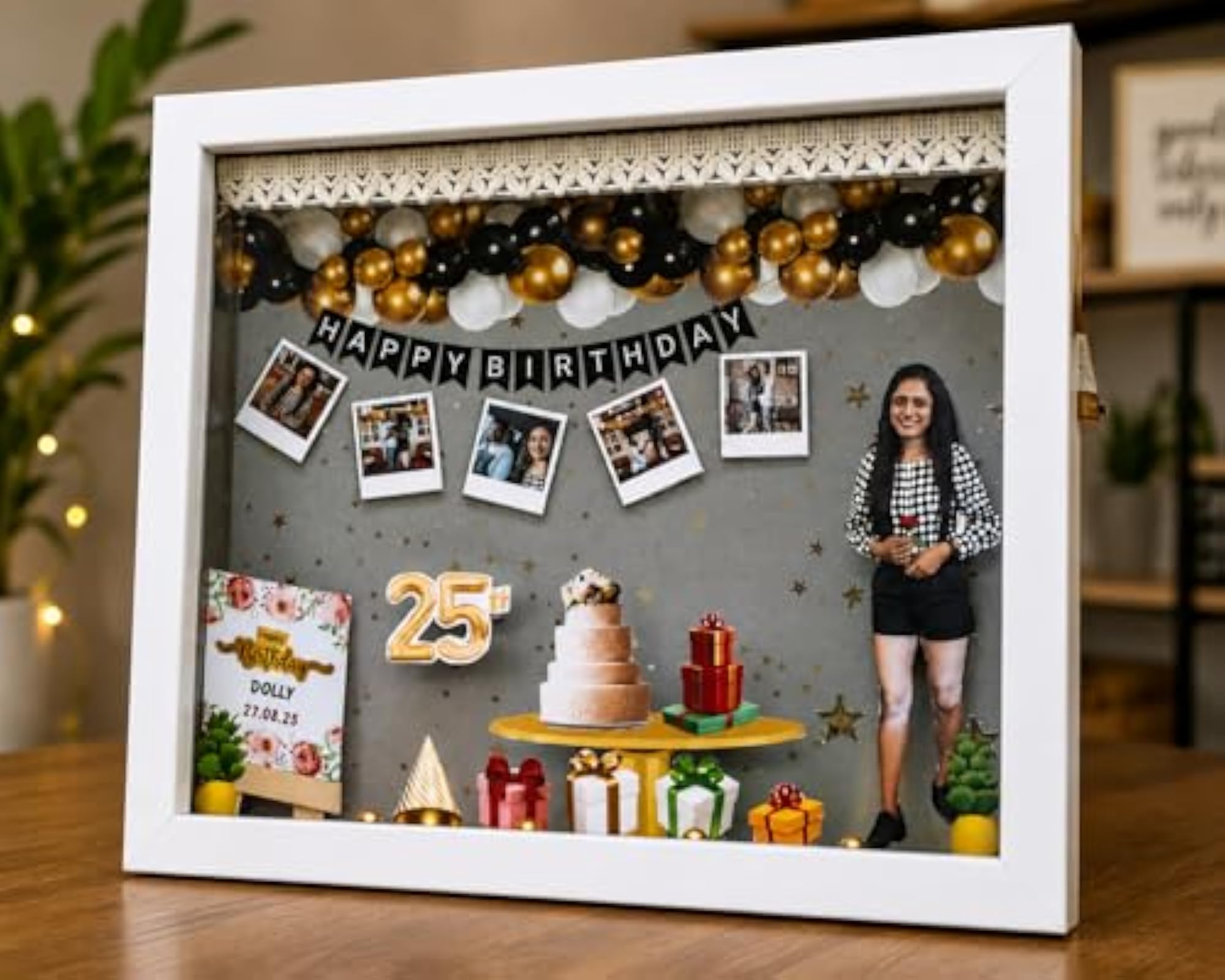 Personalized Birthday 3D Miniature Shadow Box Frame