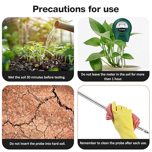 Image of Themisto TH-SM01 Soil Moisture Meter | Accurate Analog Moisture Tester for Indoor & Outdoor Plants | No Battery Needed