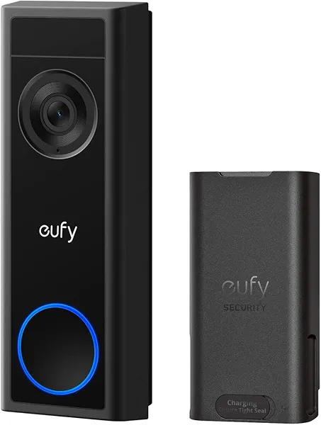 eufy Security Video Doorbell Camera C31,Extra Rechargeable Battery Pack,2K FHD,Dual Power Options,Live Video Call,24/7 Recording,Human and Motion Detection,HomeBase S380 Compatible,No Monthl
