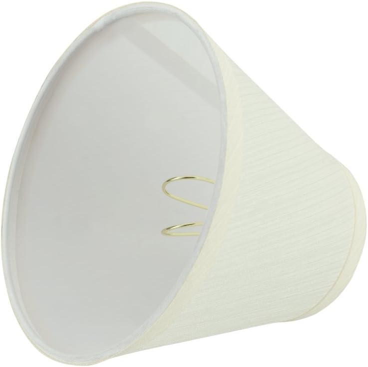 Super Big Clearance! Aspen Creative 32109-6 6 Bottom Width Transitional Design Small Hardback Empire Shape Chandelier Clip-On Lamp Shade Set (6 Pack), 3 x 6 x 5, Eggshell, 6 Count