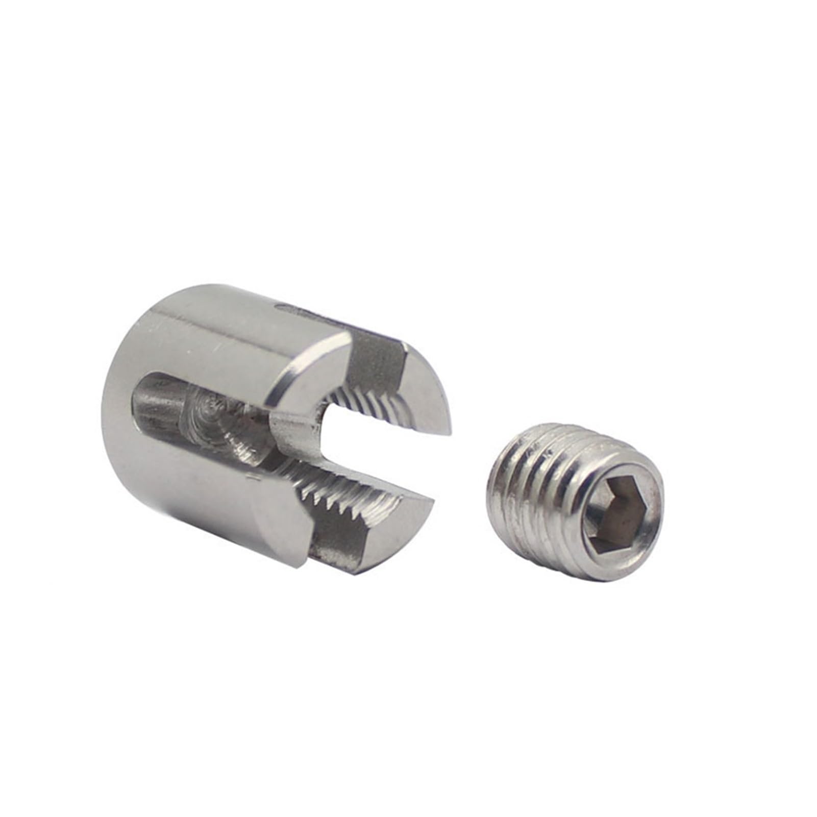 TAZYYZUU Cross Cable Clamps 1pc Stainless Steel Clip Rope Clamp for Wall Trellis Fits Wire 3mm to 8mm(M12x4)