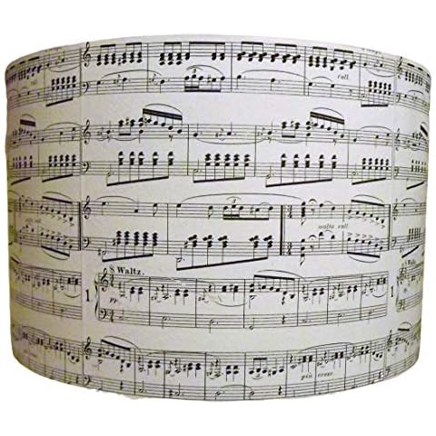 Music lampshade Black and White Notes Cover