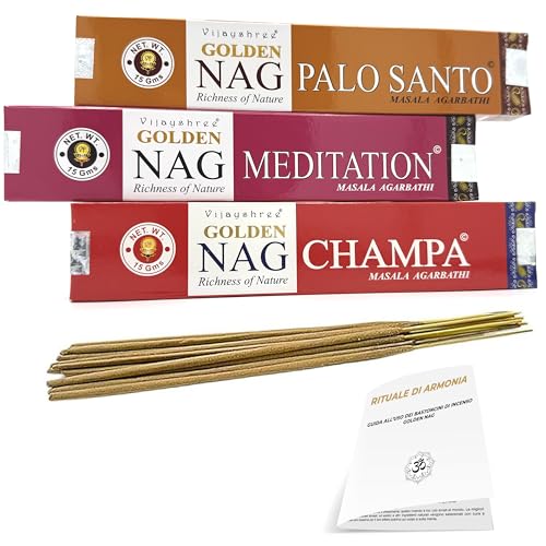 Golden Nag Incensi - Set Essenza Spirituale - 3 x