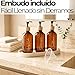 Imagen de FCINNOVA Dispensador Jabon Baño Ambar Mate 500ml Set de 3 Botes para Gel y Champu Acondicionador Embudo para Rellenado Este Dosificador Jabon Baño es Elegante practico y mantendra su Ducha ordenada