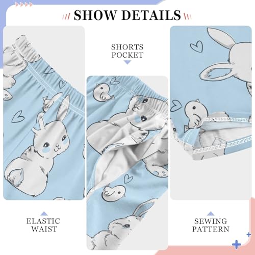 Bunny and Bird Boys Long Pants Soft Trousers Elastic Waist Kids Lounge Bottoms with Pockets S-XL4