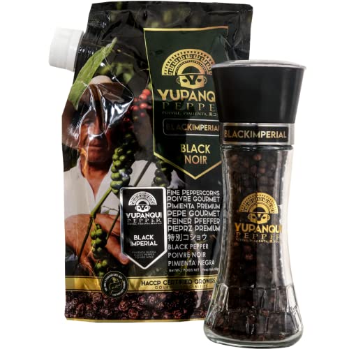 Black Pepper and Grinder Half Price -Unmissable GOURMET GIFT (1 Pepper Grinder 50pctOFF +1 Refill) – Gift Box for Grill Lovers & BBQ – Birthday Gifts Season Gifts for Dad