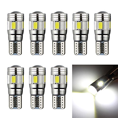 Inlink 8pcs T10 Canbus W5W 5630 6SMD Auto V¨¦hicule Ampoule LED Voiture Lampe 194 168 Blanc 12V