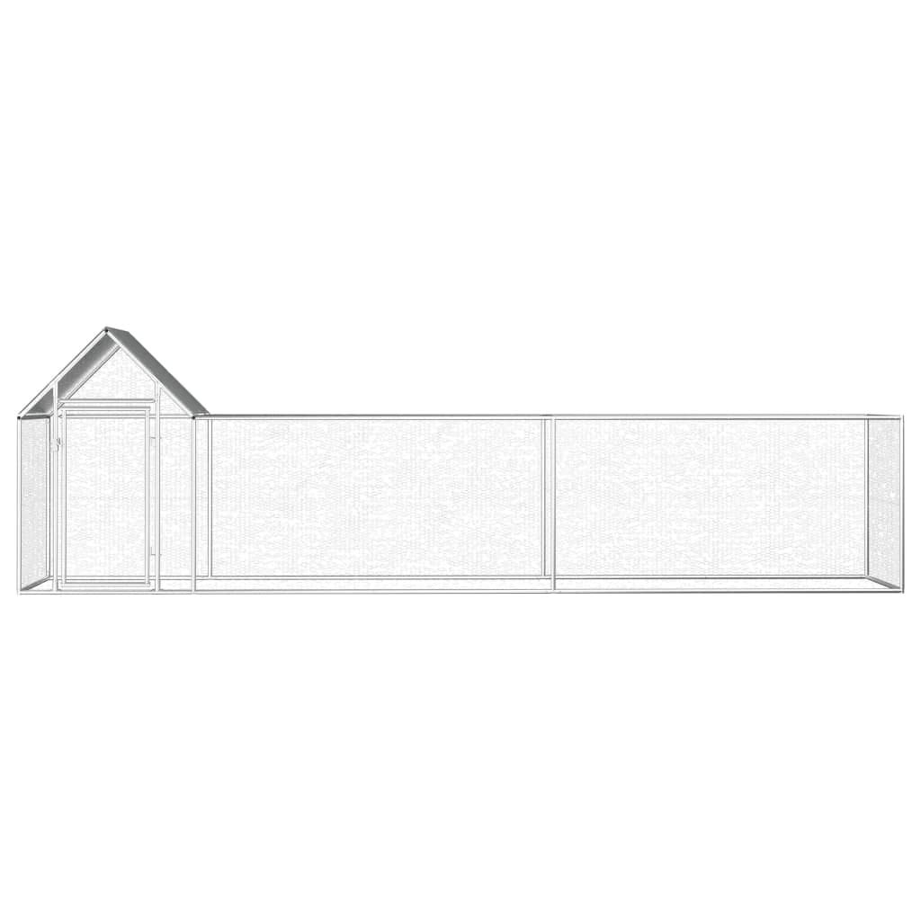 Homgoday Gallinero de acero galvanizado de 5 x 1 x 1,5 m, gallinero y corral, gallinero, jaula de aves de corral para gallinas, patos, conejos, perros, jaula de aves de corral 1480