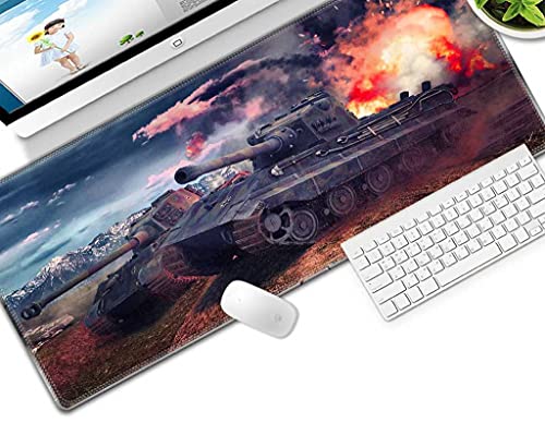 Tapis de souris gaming XXL 900x400 mm char de combat 3D sous-main bureau
