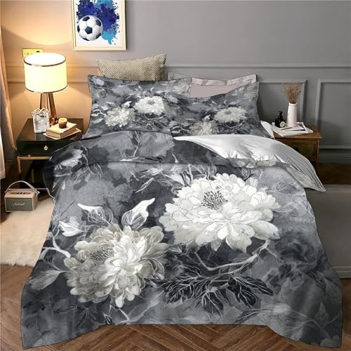 Housse de couette botanique super douce en microfibre résistante avec fermeture éclair