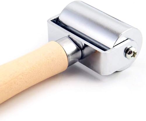 Miniatura 6 de Herramienta de laminación de pegamento de cuero con rodillo de borde de prensa de cuero, herramienta de platina (2.362 in2.4 pulgadas)