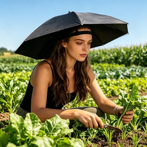 Aeimekfal Chapeau Parapluie Couvre-Chef Parapluie Imperméable Et Pliable – vue 2
