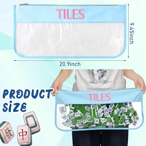 2 Bolsas Embroideradas para Mahjong Tote Canvas Grande miniatura 3