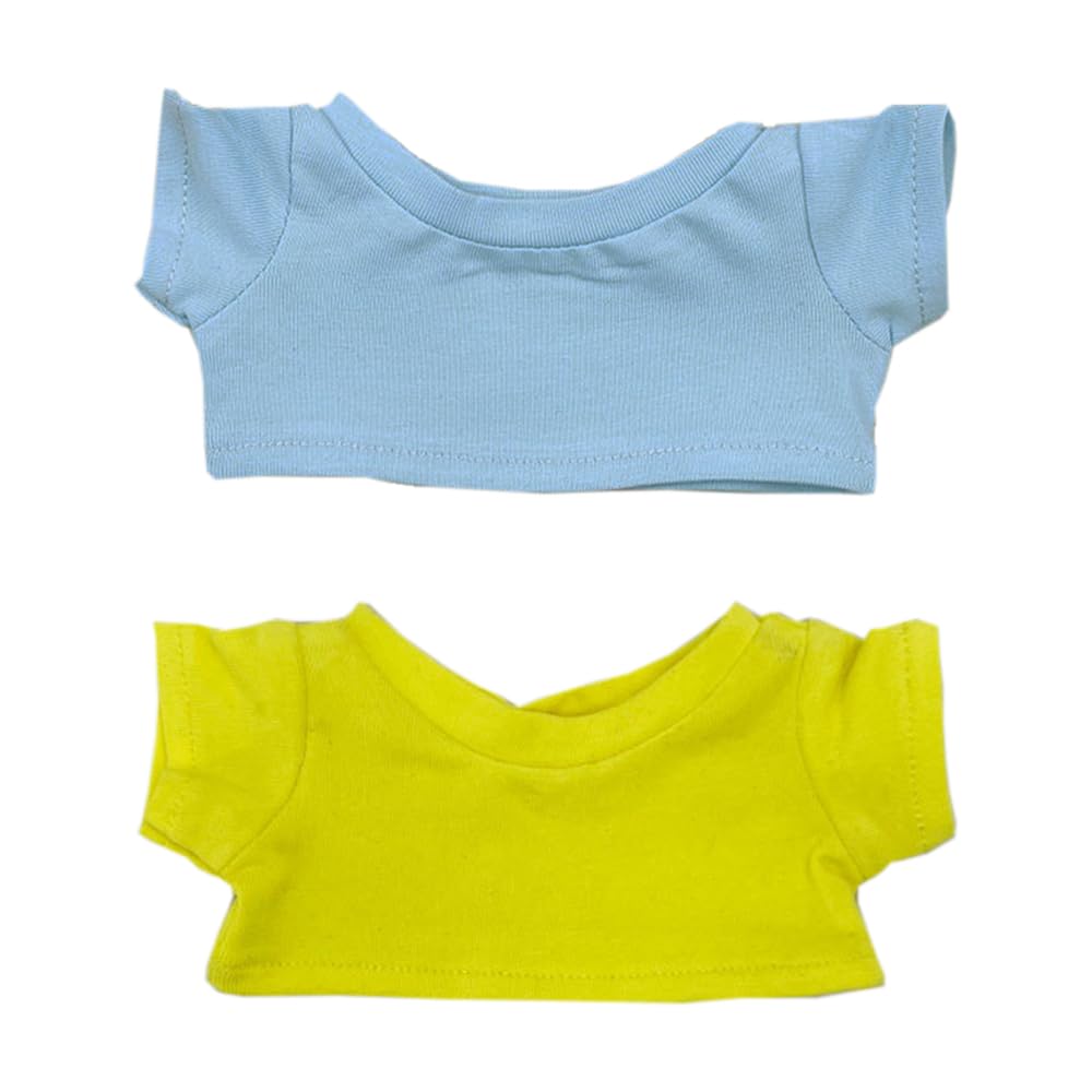 niannyyhouse 10cm 15cm 20cm Plush Doll Clothes T-Shirt Multi-Color Bottoming Shirts Stuffed Toy Dress Up (a3, 20cm)