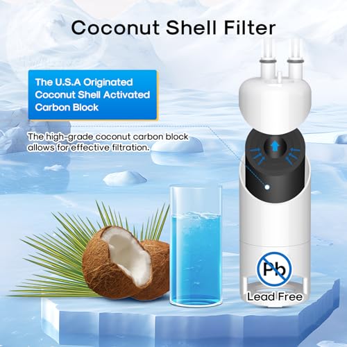 Image of EXCELPURE WHR1RXD1 Replacement for EDR1RXD1 Refrigerator Water Filter, Everydrop Filter 1, W10295370A, KAD1RXD1, P4RFWB, 46-9081, 46-9930, P5WB2L, PS2378001, 3Pack