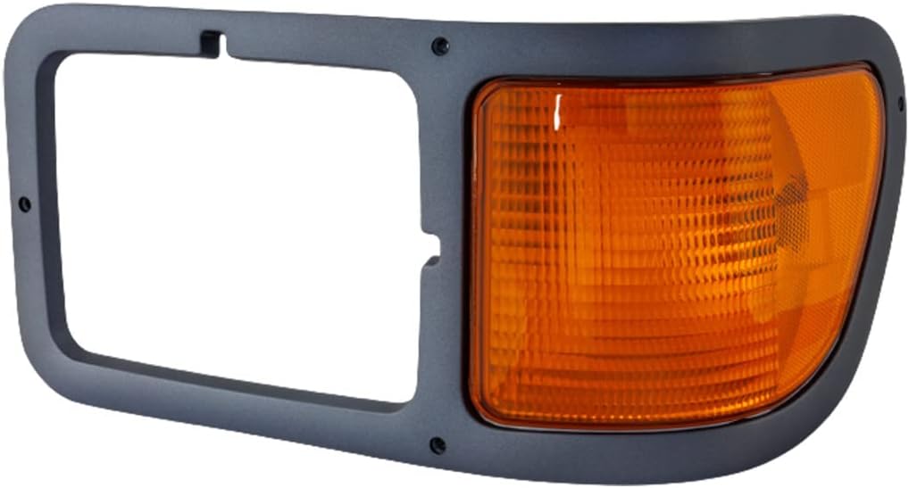 For Ford F-650 2000-2015 Headlight Bezel Assembly Driver and Passenger Side | Pair | w/Park Light | Gray | Replacement For F6HZ-13201-AAE, F6HZ-13200-AAE