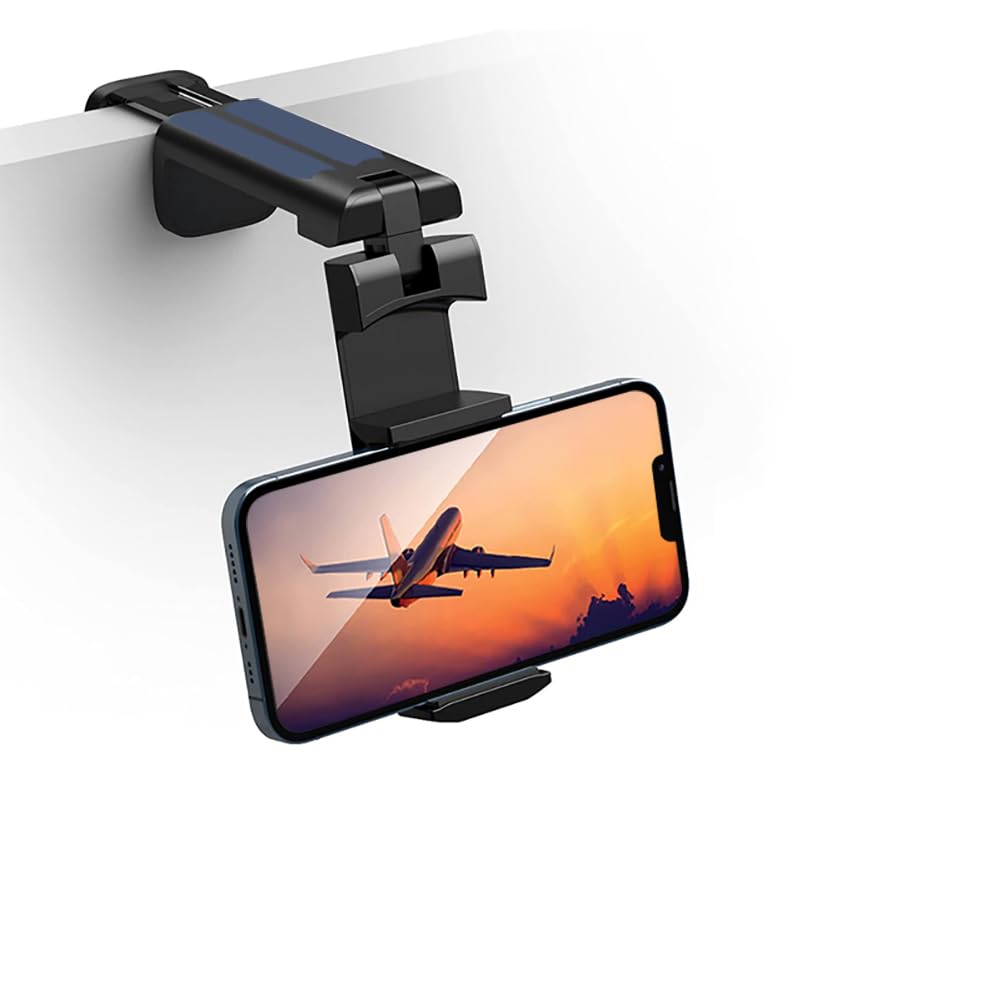 Mobile Phone Holder, 360 Degree Rotatable Adjustable Phone Holder, Travel Essentials, Foldable Holder, Plastic Retractable Phone Holder, Travel/Home/Office Universal Phone Holder - Black-image-14