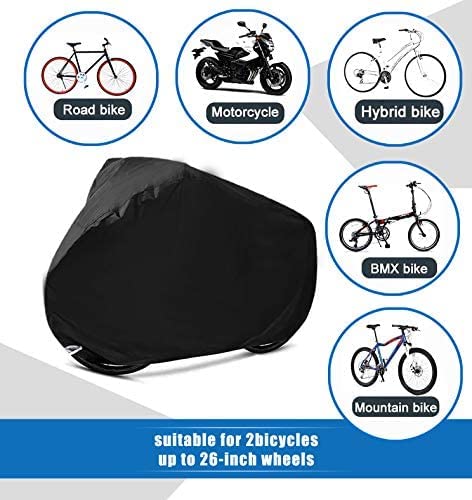 Image of AUTO OPREMA Water Resistant Bicycle Cover for All Bicycles Black Cover (Universal)