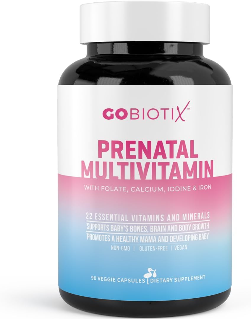 Prenatal Vitamins for Women - Multivitamins with Iron, Calcium, Vitamin D2, C, Zinc & Folic Acid for Pregnancy - Pre and Postpartum Essentials - Non-GMO - 90 Capsules