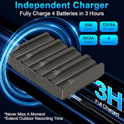 Image of Artman 4 Port Reveal Lithium Cartridge Charger for Reveal Battery Pack, 4-Slot Fast Charging Dock for Ultra, Pro 3.0, X, X Pro, X Gen 2.0, X Gen 3.0, XB, SK Trail Camera, Includes 12V /5A Wall Charger