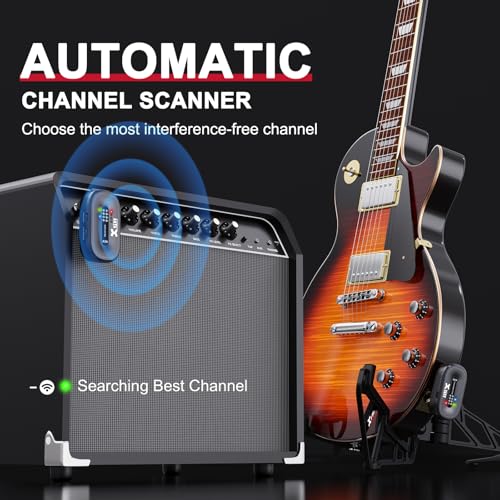 Sistema inalámbrico para guitarra Xvive A58 con soporte para transmisor H3 (Sunburst) miniatura 5