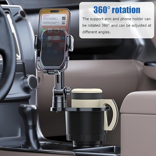 Support de téléphone portable étendu avec base gobelet ajustable 360° - 3